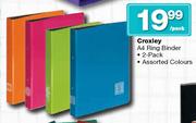 Croxley A4 Ring Binder-2 Pack