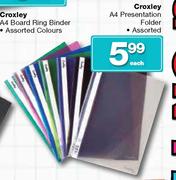 Croxley A4 Presentation Folder-Each