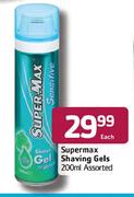 Supermax Shaving Gels Assorted-200ml Each