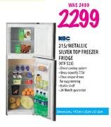 KIC Metallic Silver Top Freezer Fridge-215Ltr(KTF523)