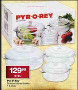 Pyr-O-Rey Glasoondbraaibakke-6-Stuk Per Stel