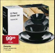 Panache Swart Eetservies-12-Stuk Per Stel