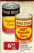 Gold Dish Vegetable Curry/Hot Vegetable Curry-415g Each