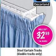 Decorland Steel Curtain Tracks(Double Tracks Only)-1m Double