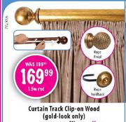Decorland Curtain Track Clip-on Wood(Gold-Look Only)-1.5m Rod