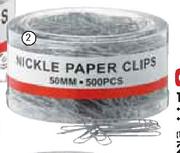 Aro Nickle Paper Clips-Per Tub