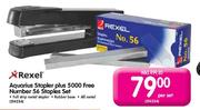 Rexel Aquarius Stapler Plus 5000 Free Number 56 Staples Set