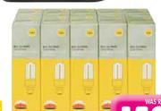 14W-CFL Energy Saving Globes-Per 10 Pack