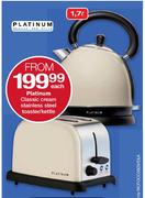 Platinum Classic Cream Stainless Steel Toaster/1.7L Kettle-Each