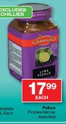 Pakco Pickles/Atchar Assorted Each