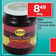 Koo Gerasperde/Gesnyde Beet-405g Elk