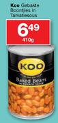 Koo Gebakte Boontjies In Tamatiesous-410g