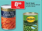 Pot O'Gold Young Carrots Whole & cut In Brine-400g