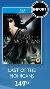 Blu-Ray Disc Last Of The Mohicans-Each