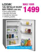 Logik Metallic Silver Bar Fridge-120Ltr(LSB130S)