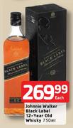 Johnnie Walker Black Label 12-Year Old Whisky-750ml Each