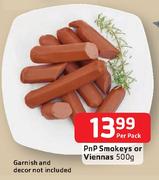 Pnp Smokeys Or Viennas-500g Per Pack