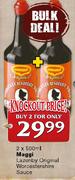 Maggi Lazenby Original Worcestershire Sauce-2 x 500ml