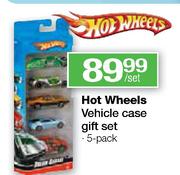 Hot Wheels Vehicle Case Gift Set-5 Pack Per Set