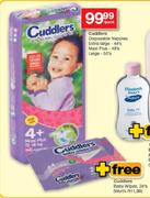 Cuddlers Disposable Nappies Extra Large-44's/Maxi Plus-48's/Large-50's Per Pack