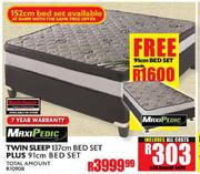 Maxipedic Twin Sleep 137cm Bed Set Plus 91cm Bed Set