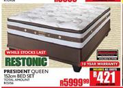 Restonic President Queen 152cm Bed Set 