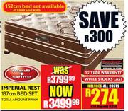 Imperial Rest 137cm Bed Set 