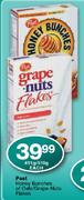 Post Honey Bunches Of Oats/Grape-Nuts Flakes-411g/510g Each