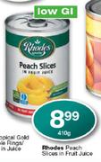 Rhodes Peach Slices In Fruit Juice-410g