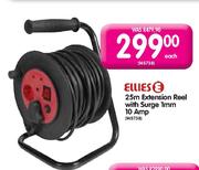 Ellies 25m Extension Reel With Surge 1mm 10amp Each