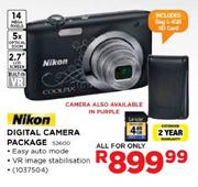 Nikon Digital Camera Package-S2600