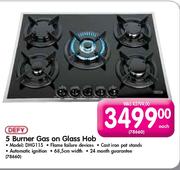 Defy 5 Burner Gas On Glass Hob-DHG115 Each