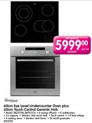 Whirlpool 60cm Eye Level Undercounter Oven Plus 60cm Touch Control Ceramic Hob-Per Set