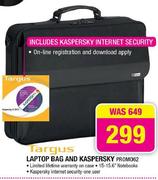 Targus Laptop Bag And Kaspersky (PROMO62)