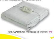 Pure Pleasure Non_Fitted Single Electric Blanket (75X150Cm)