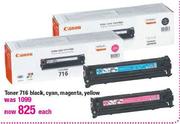 Canon Toner 716 Black, Cyan, Magenta, Yellow-Each
