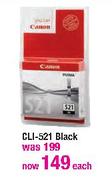 Canon CLI-521 Black Each