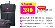 Monarch Trolley Bag-75cm(MON1300-75) Each