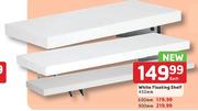White Floating Shelf 600mm-Each