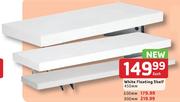 White Floating Shelf 900mm-Each