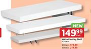 White Floating Shelf 450mm-Each