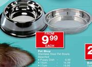 Pet Shop Stainless Steel Puppy Dish-17cm
