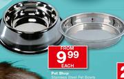 Pet Shop Stainless Steel Pet Bowl   
