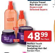Perfect Touch Hairspray Or Sculpting Hair Gel Banded Pack-Per Pack