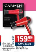 Carmen Turbo Hair Dryer-5163 Each