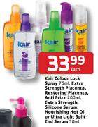Kair Colour Lock Spray-75ml,Extra Strength Placenta,Restoring Placenta,Anti Frizz-200ml,Extra Streng