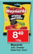 Maynards Jelly Sweets Assorted-125g Each