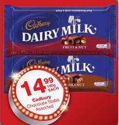 Cadbury Chocolate Slabs Assorted-180g Each