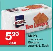 Moir's Tea Lovers Biscuits Assorted-200g Each