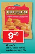 Wilson's Toff-O-Luxe Toffies Verskeidenheid-125g Elk